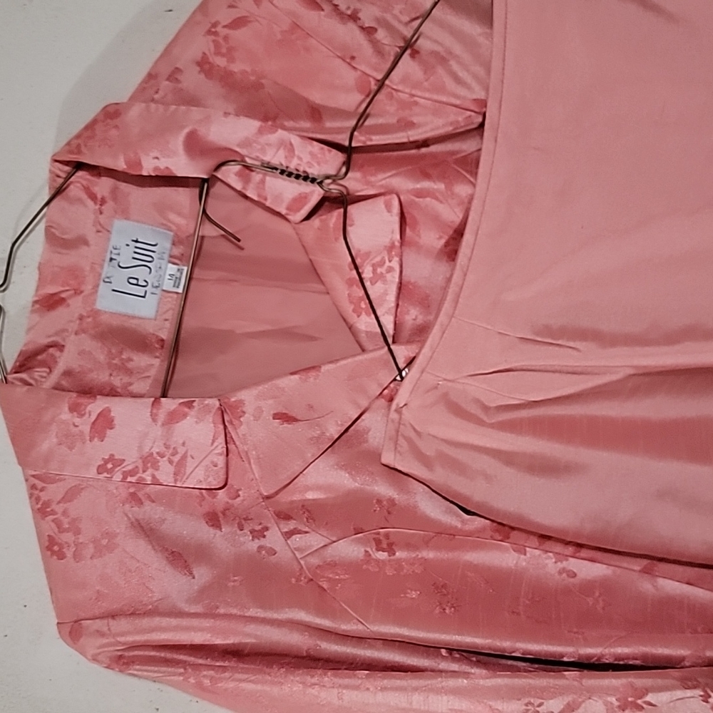 Coral jacket and skirt